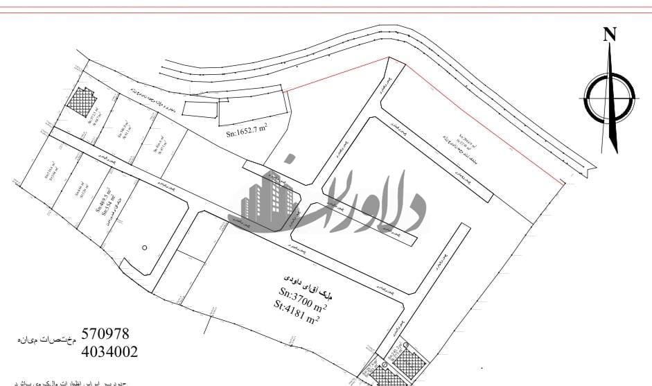 فروش زمین ۳۷۰۰ متری  داخل بافت در منطقه کدیر
