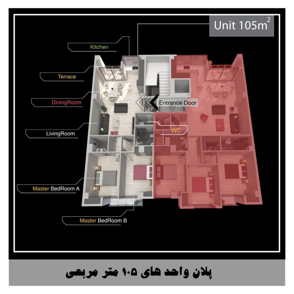 فروش آپارتمان نوساز ۱۰۳متری در منطقه ی نور قطعه دوم دریا